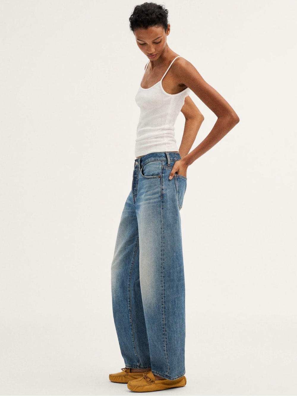 NWOT Madewell Women's The Barrel-Leg Jeans Solstice WashRigid Size 27 - Picture 5 of 15